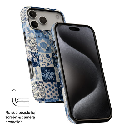 Floral Quilt Patchwork Design iPhone Case