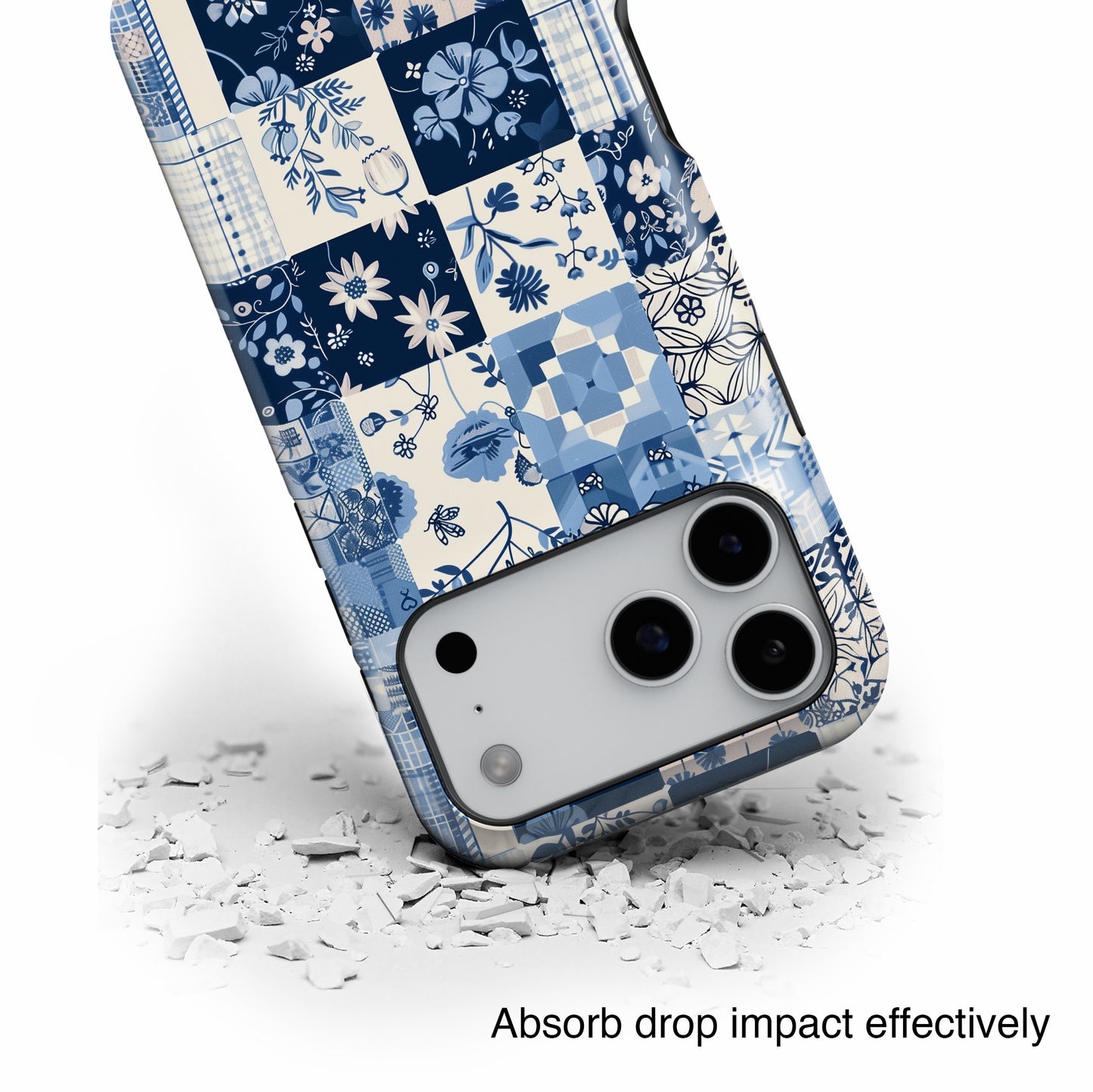 Floral Quilt Patchwork Design iPhone Case