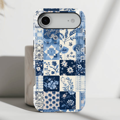 Floral Quilt Patchwork Design iPhone Case