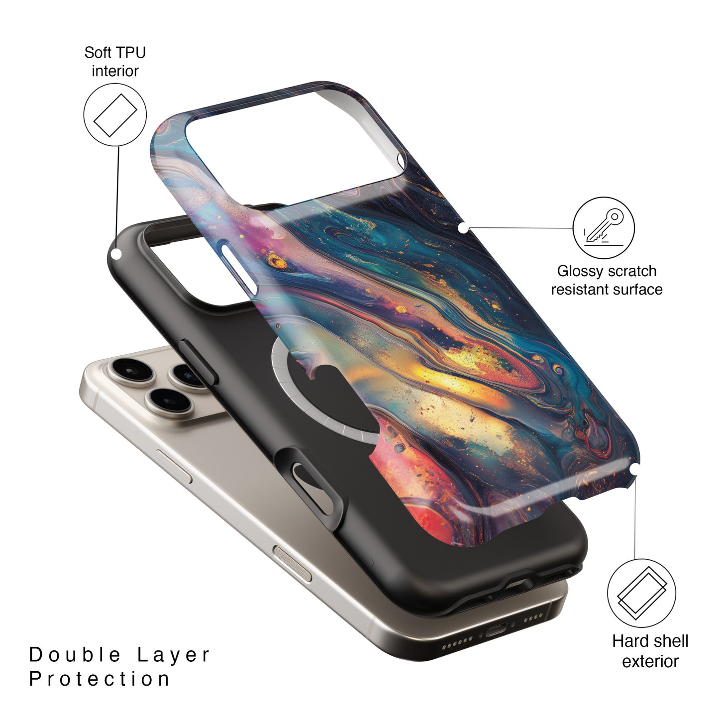 Fluid Art Design 1 iPhone Case