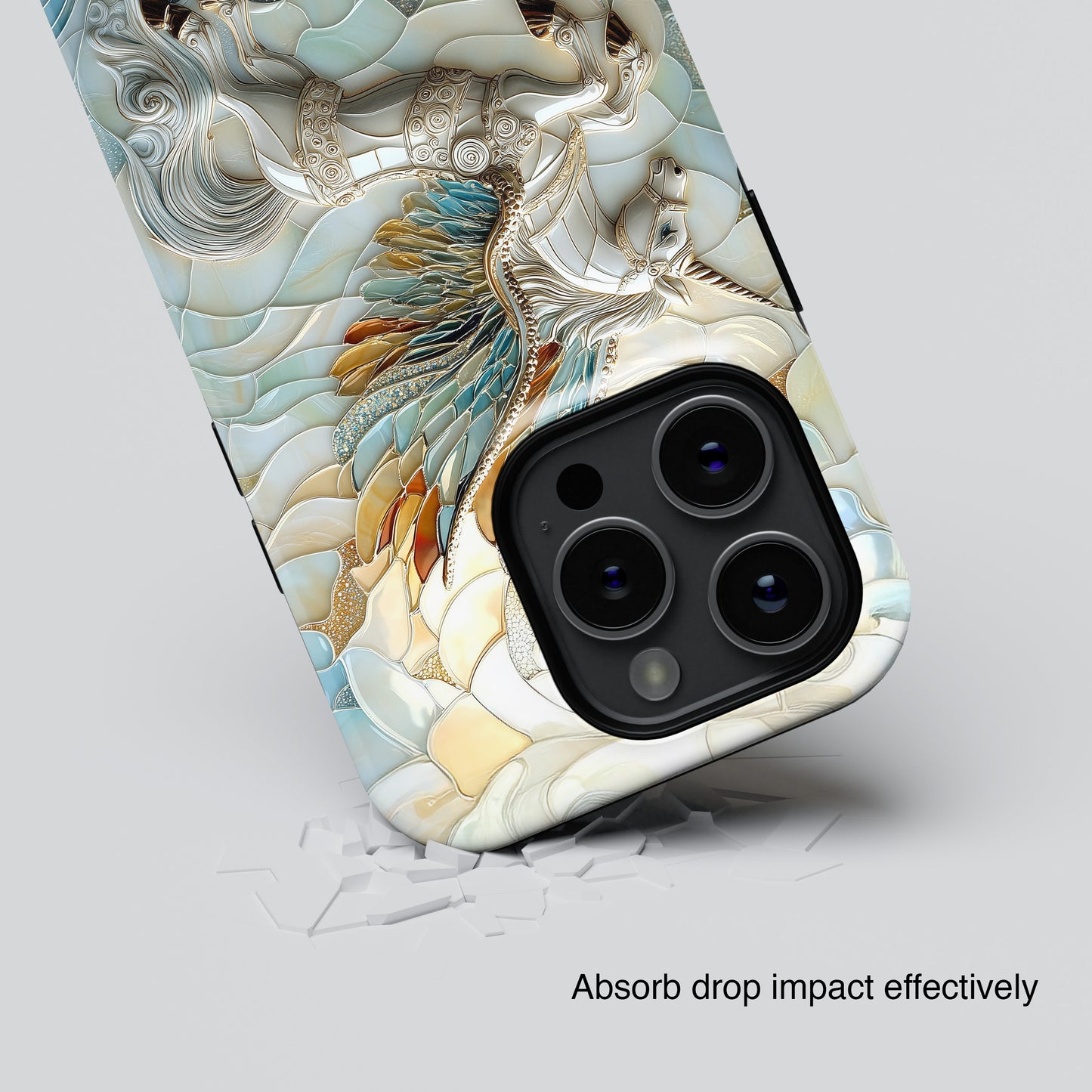 Flying Unicorn Abstract Art Design iPhone Case