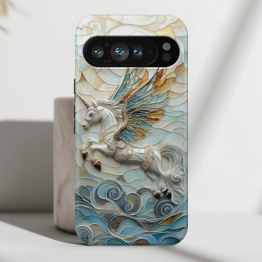Flying Unicorn Abstract Art Design Phone Case for Google Pixel