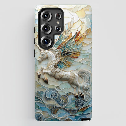 Flying Unicorn Abstract Art Design Phone Case for Galaxy S series Phones