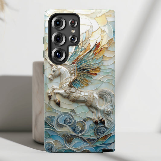 Flying Unicorn Abstract Art Design Phone Case for Galaxy S series Phones
