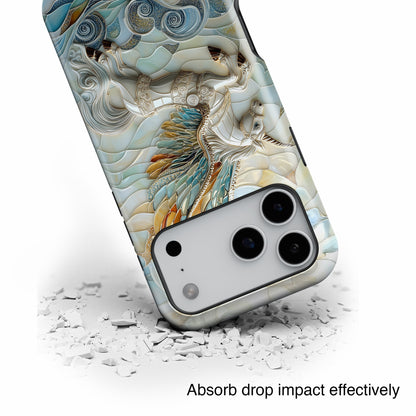 Flying Unicorn Abstract Art Design iPhone Case