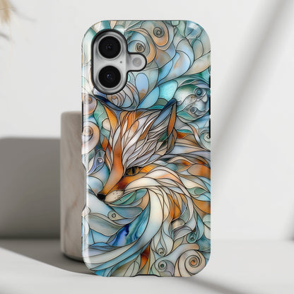 Fox Stained Glass Design iPhone Case