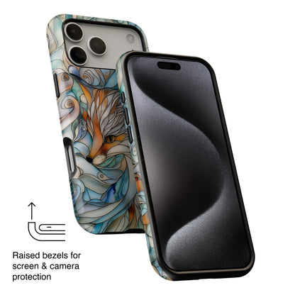 Fox Stained Glass Design iPhone Case