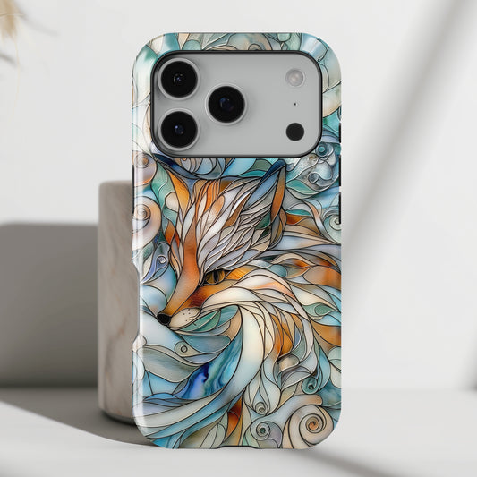Fox Stained Glass Design iPhone Case