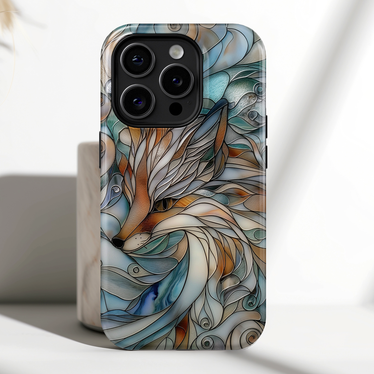 Fox Stained Glass Design iPhone Case