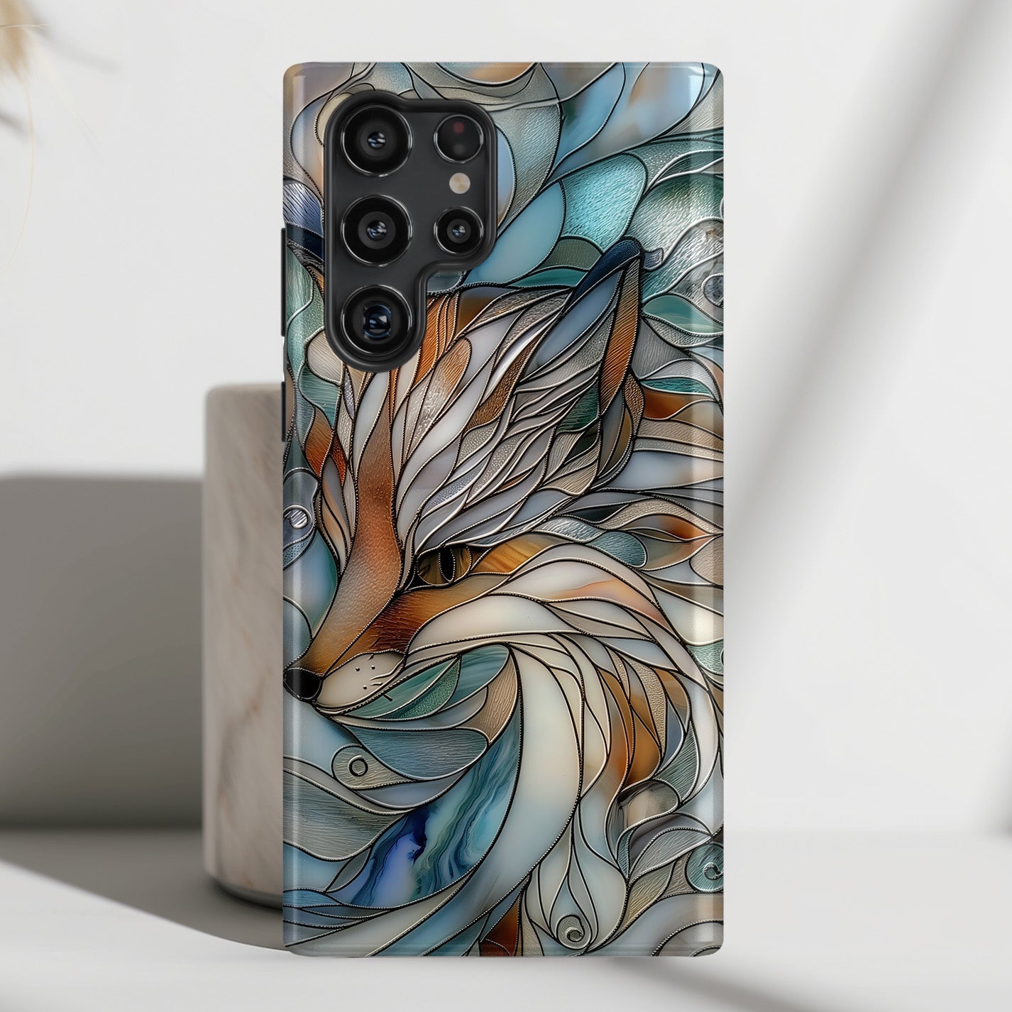 Fox Stained Glass Design Samsung Phone Case