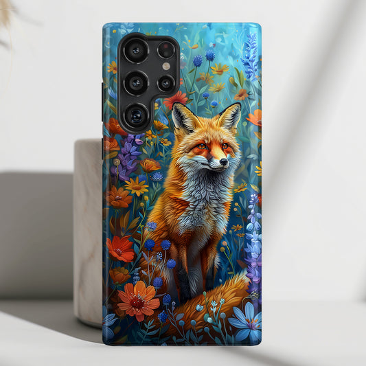 Fox in Enchanted Meadow Design Samsung Phone Case