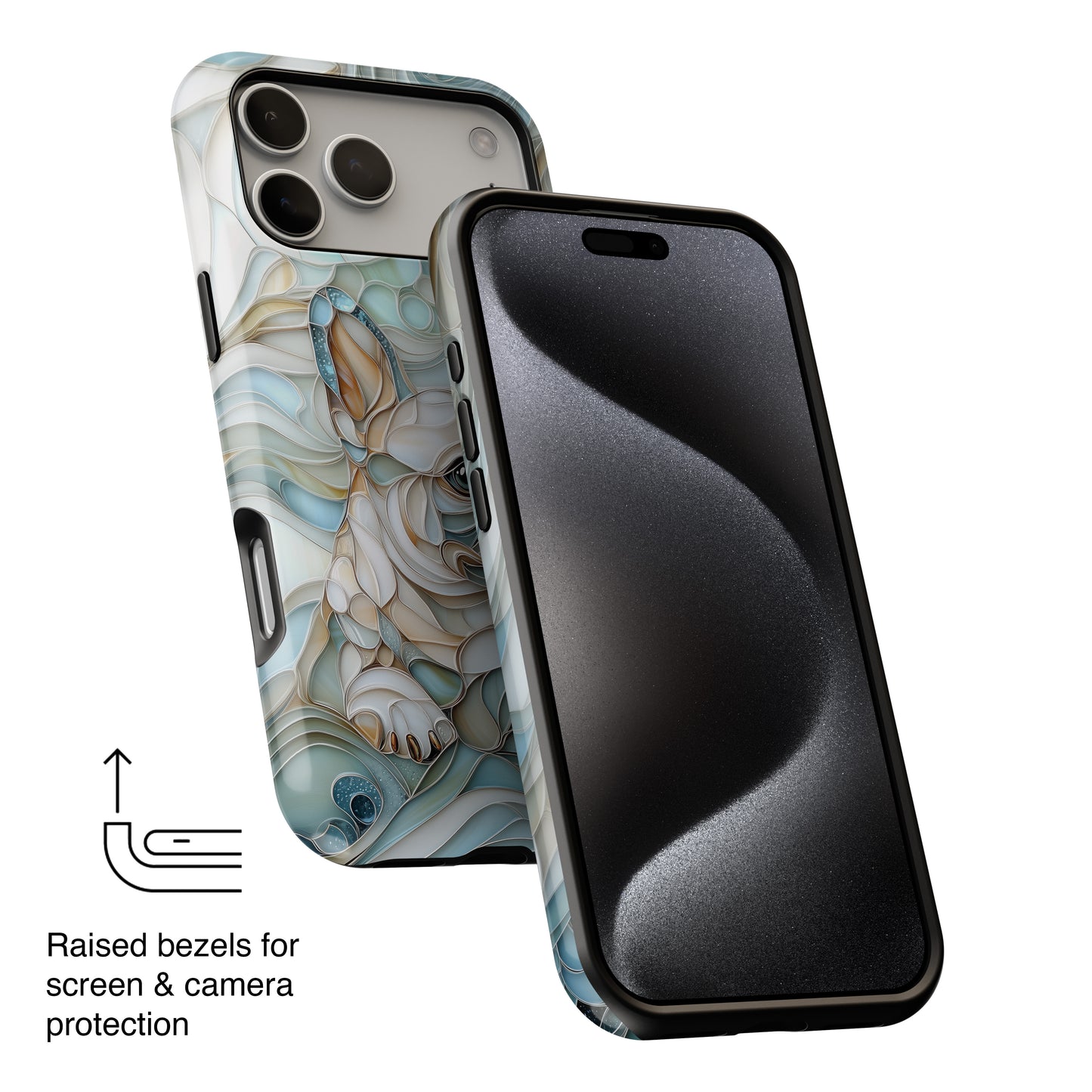 Frenchie Puppy Stained Glass Art iPhone Case