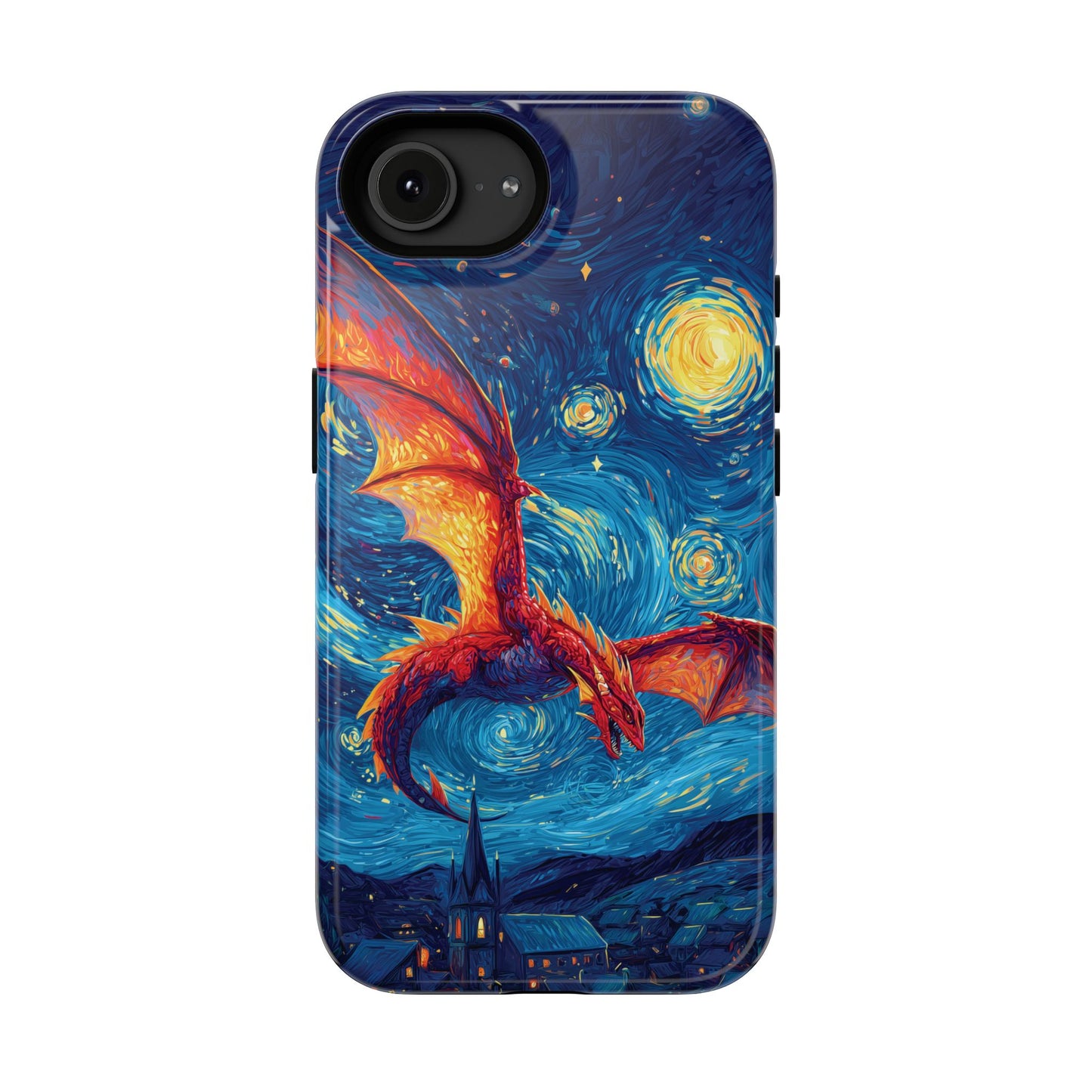 The Midnight Drake – Fantasy Art iPhone Case