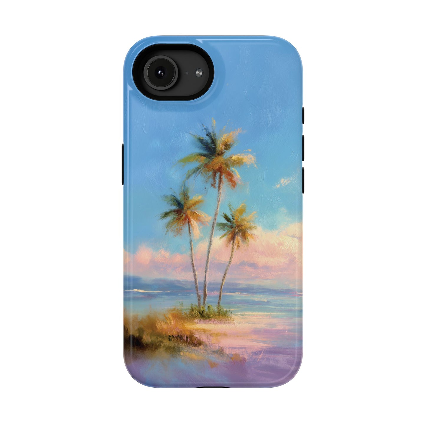 The Golden Hour Canvas – Painted Palm Design iPhone Case