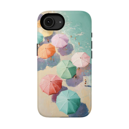 The Pastel Riviera – Aerial Beach Design iPhone Case