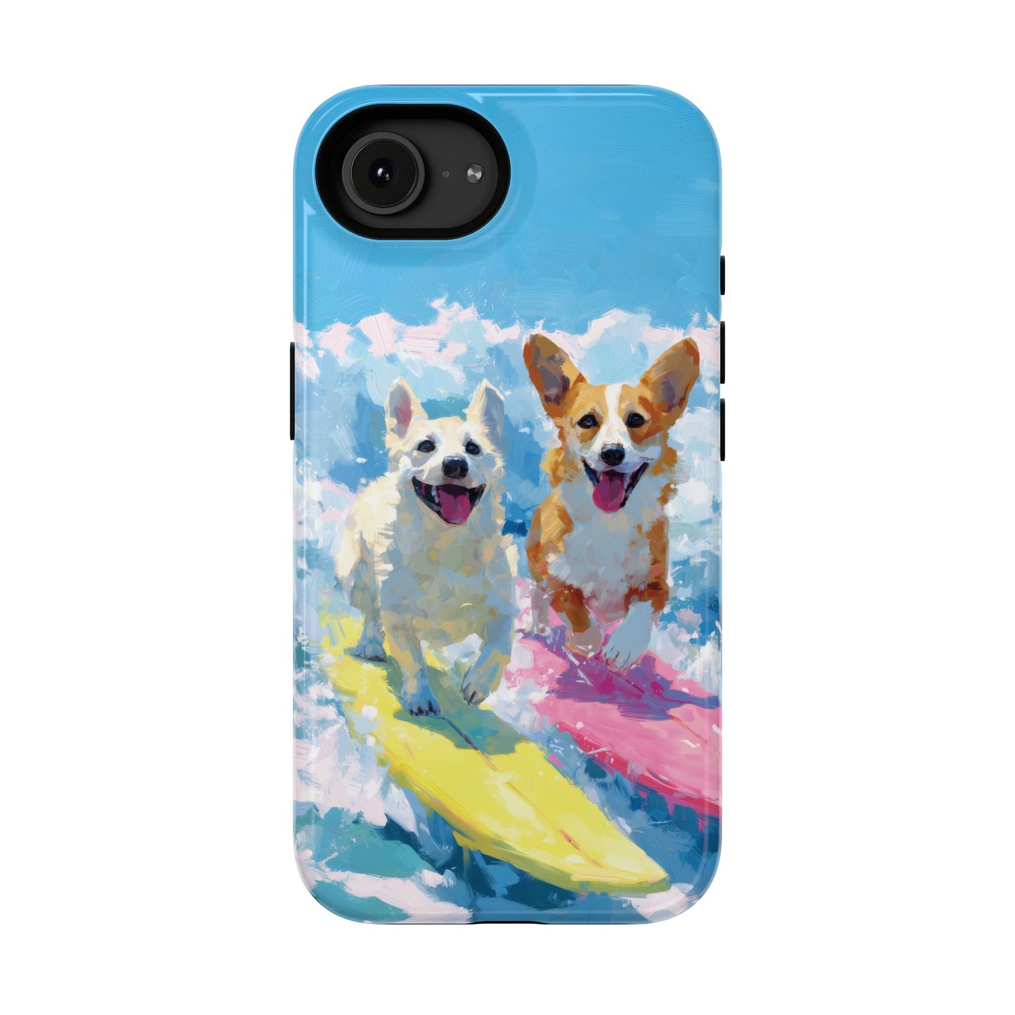 The Summer Surf Dogs – Impasto Action Design iPhone Case