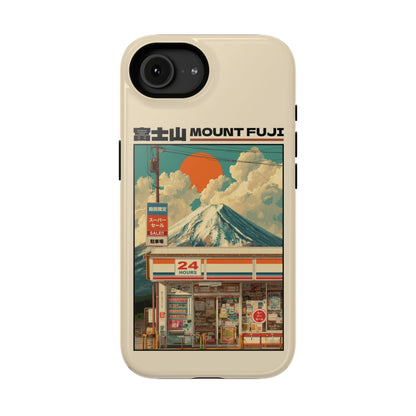 Fuji Golden Hour – Retro Anime Design iPhone Case