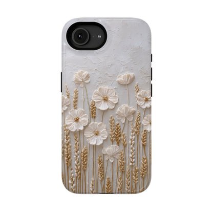The Golden Meadow – 3D Impasto Botanical Design iPhone Case
