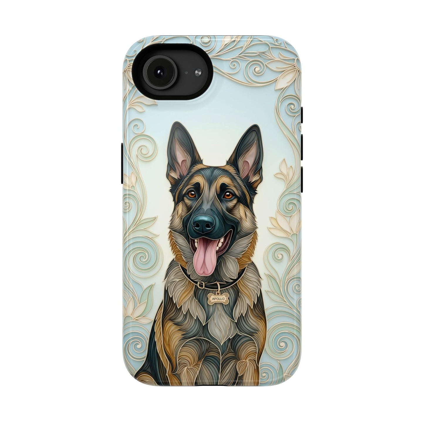 The Elegant Filigree – Custom Pet Portrait iPhone Case