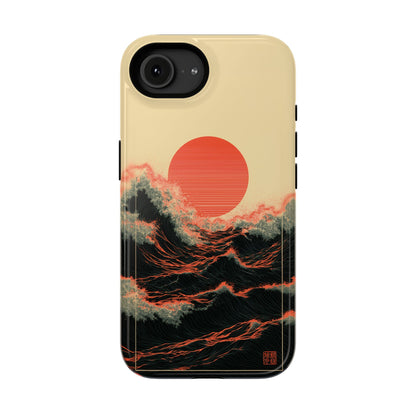 The Kyokujitsu Exhibition – Framed Rising Sun Wave Design iPhone Case