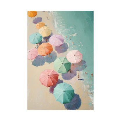 The Pastel Riviera – Aerial Beach Design Wall Art
