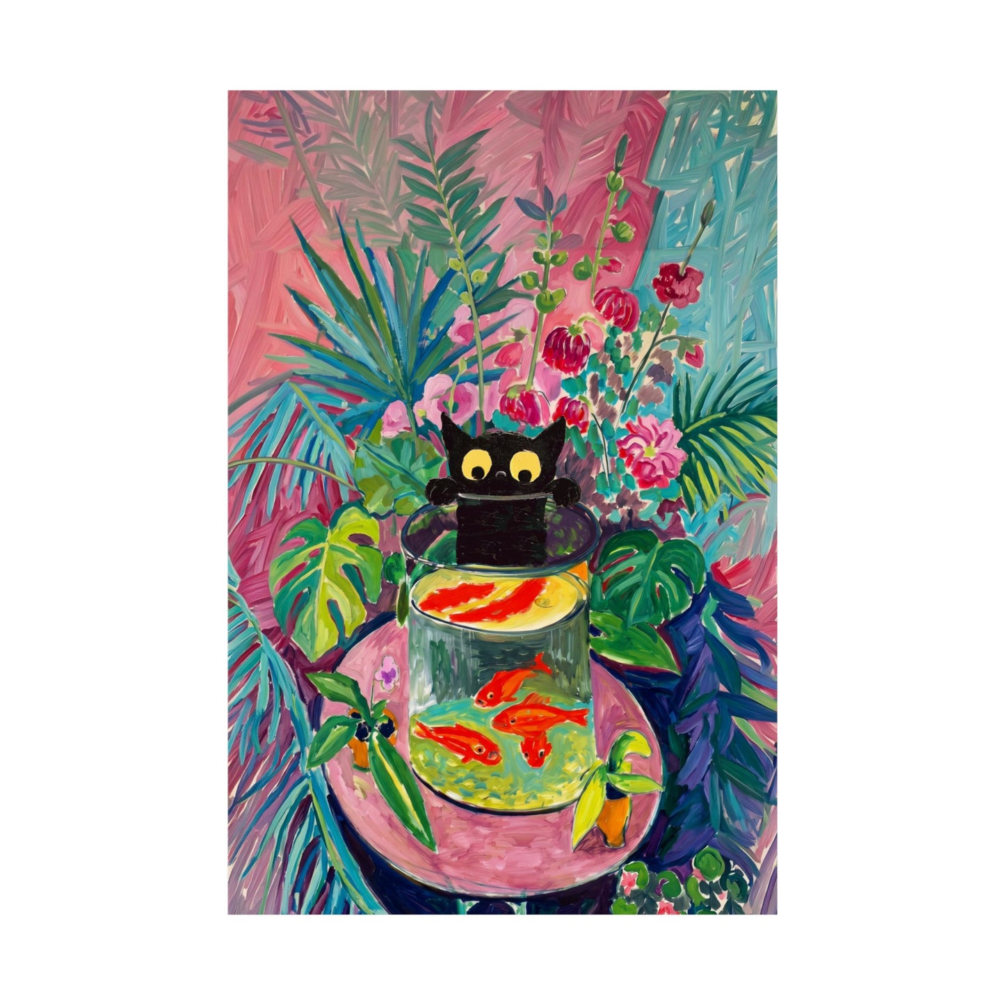 The Fauvist Feline – Fine Art Parody Design Wall Art