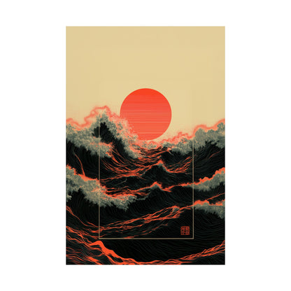The Kyokujitsu Exhibition – Rising Sun Wave Design Wall Art