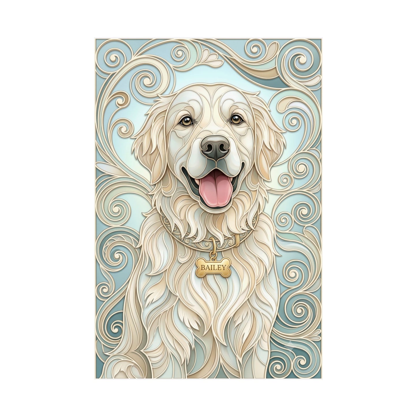 The Elegant Filigree – Custom Pet Portrait Wall Art