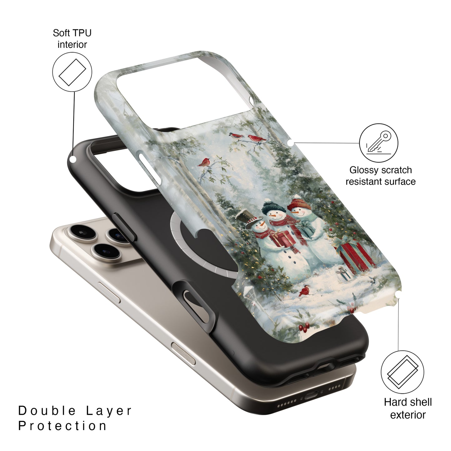 Frosty Friends Design iPhone Case