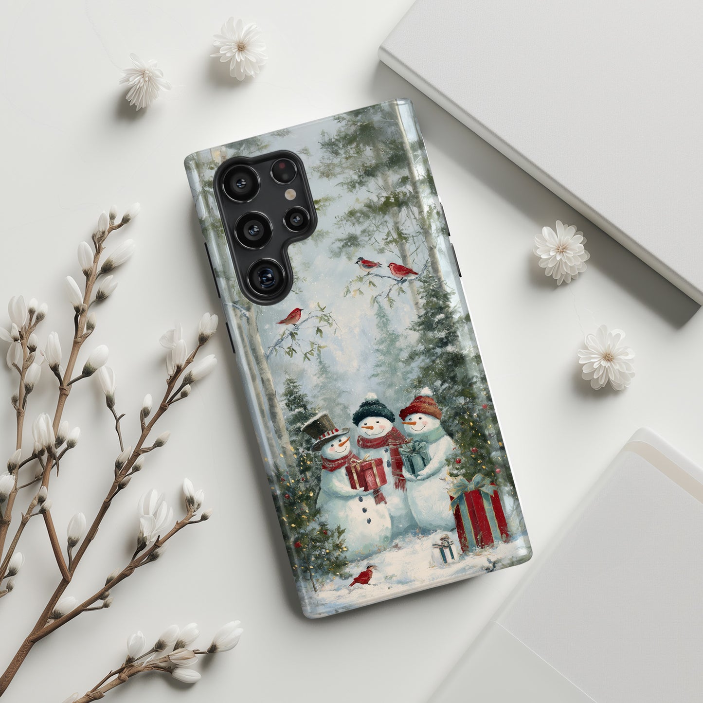 Frosty Friends Design Phone Case for Galaxy S series Phones