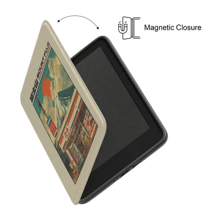 Fuji Golden Hour – Retro Anime Kindle Case