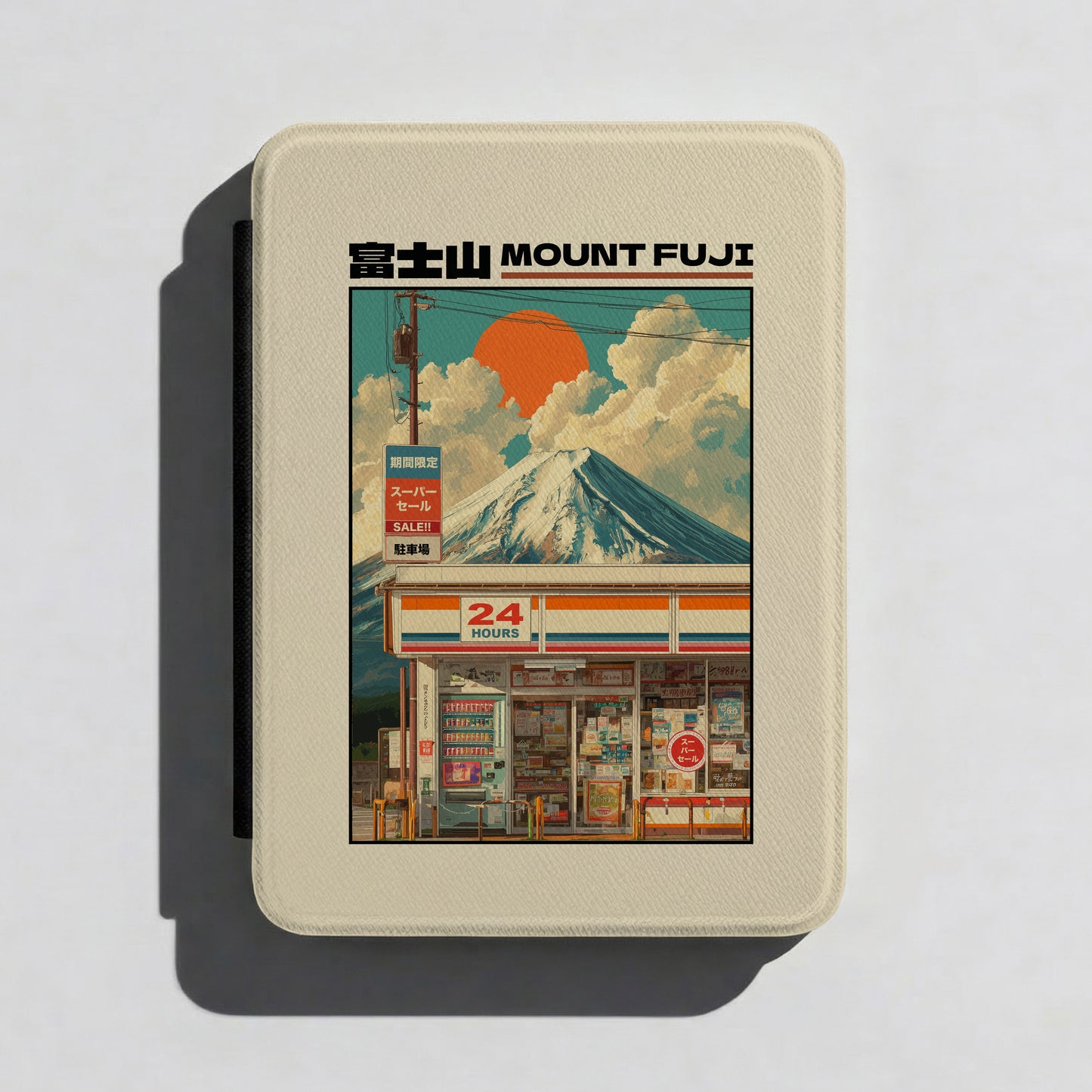 Fuji Golden Hour – Retro Anime Kindle Case
