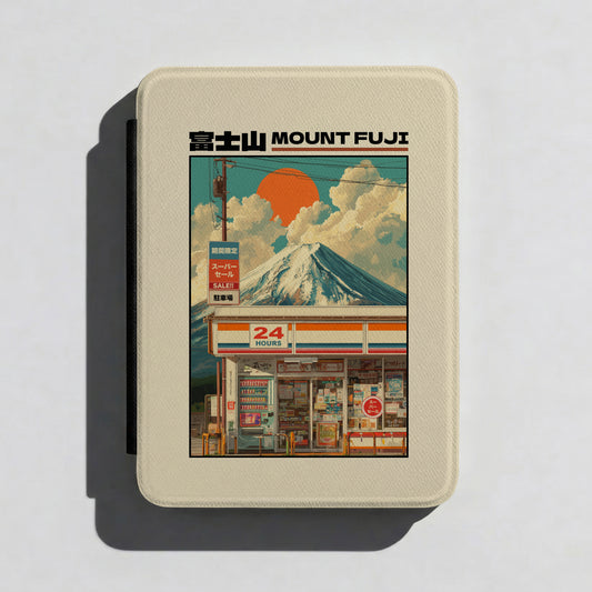 Fuji Golden Hour – Retro Anime Kindle Case