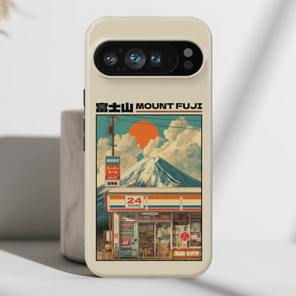 Fuji Golden Hour – Retro Anime Design Phone Case for Google Pixel