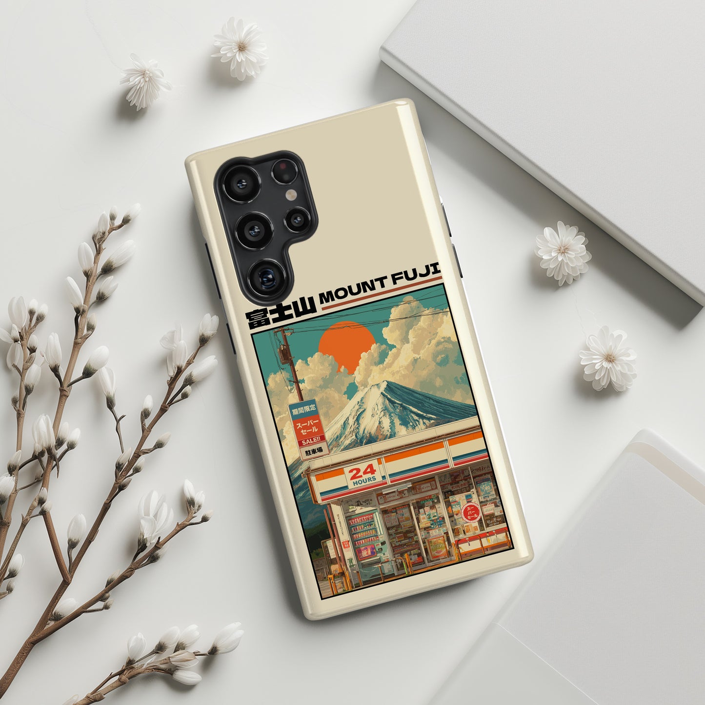 Fuji Golden Hour – Retro Anime Design Phone Case for Galaxy S series Phones
