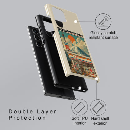 Fuji Golden Hour – Retro Anime Design Phone Case for Galaxy S series Phones