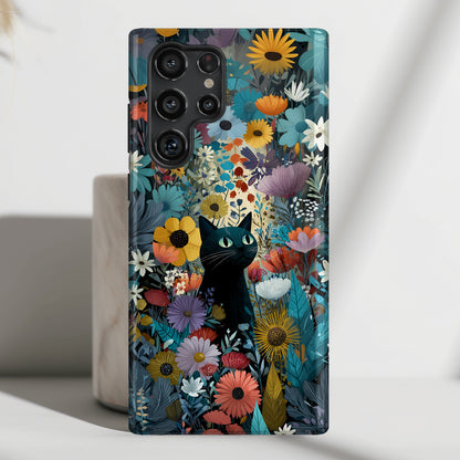Garden Kitty Design Phone Case for Galaxy S series Phones