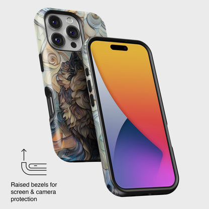 German Shepherd Stained Glass Design iPhone Case