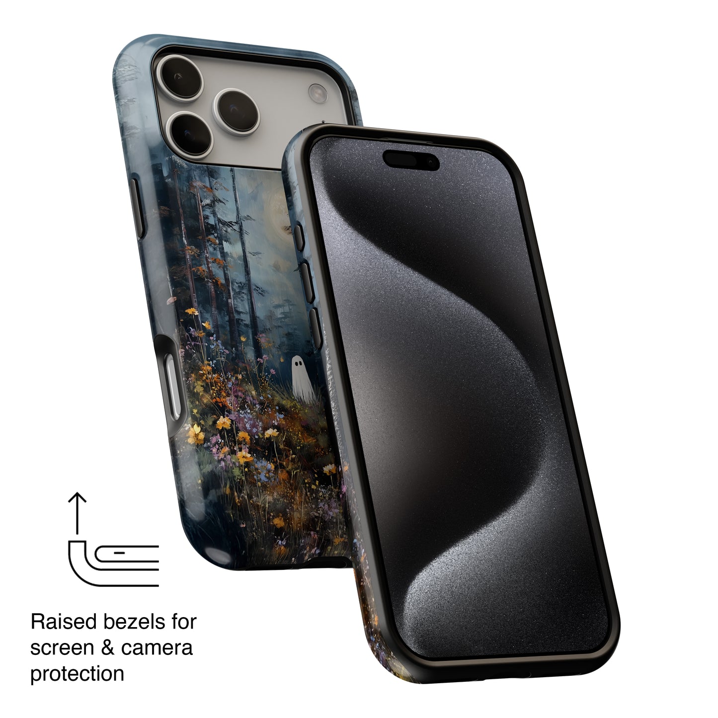 Ghost in Bloom Design iPhone Case