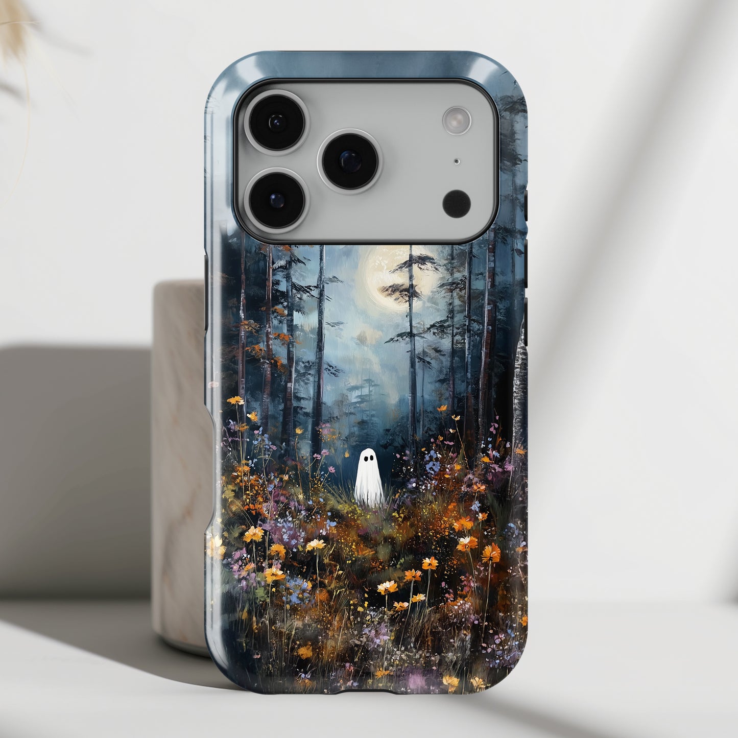 Ghost in Bloom Design iPhone Case