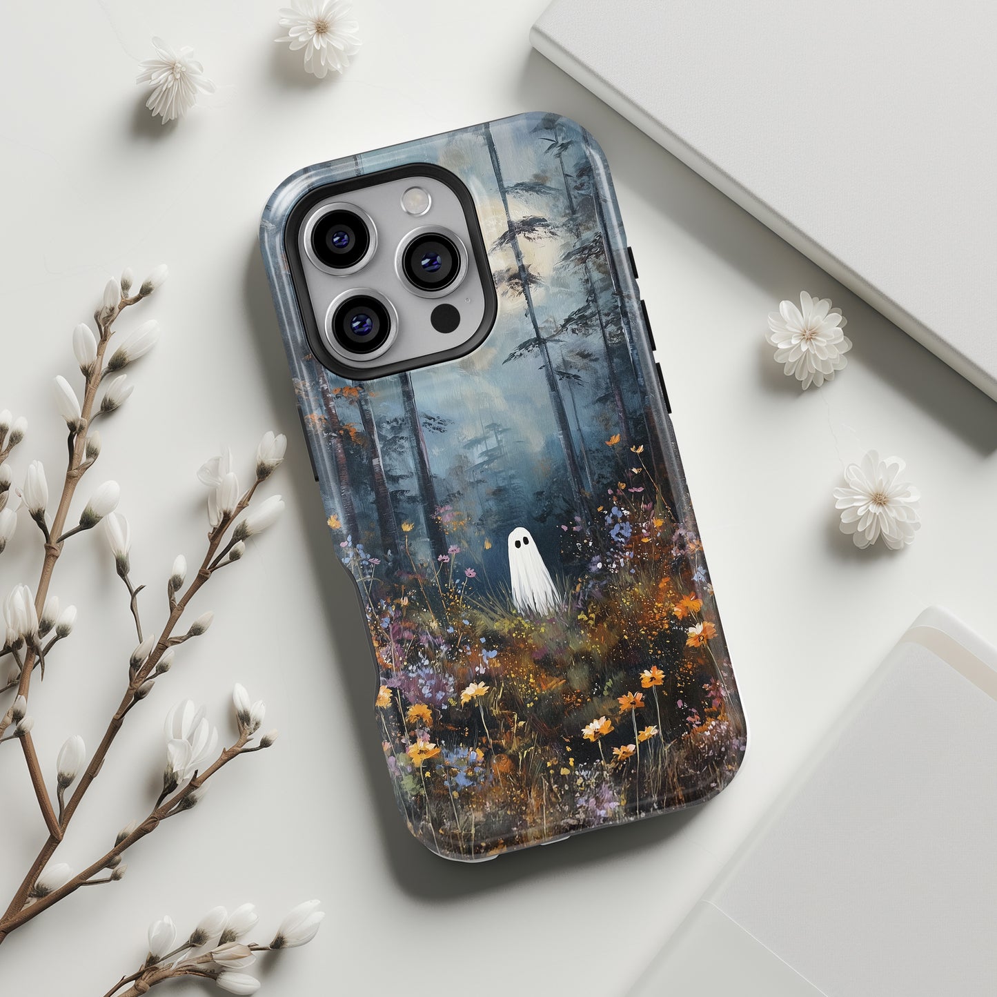 Ghost in Bloom Design iPhone Case (Copy)