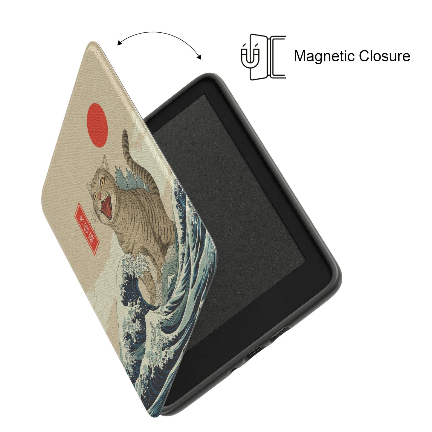 The Roaring Neko – Ukiyo-e Parody Kindle Case