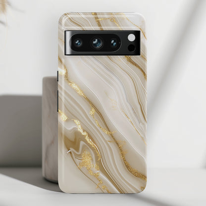 Gold Marble Design Google Pixel Phone Case