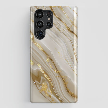 Gold Marble Design Samsung Phone Case