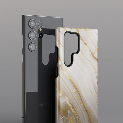 Gold Marble Design Samsung Phone Case