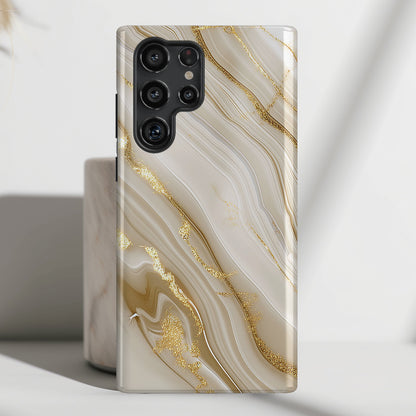 Gold Marble Design Samsung Phone Case