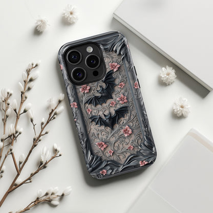 Gothic Victorian Style Bats Design iPhone Case