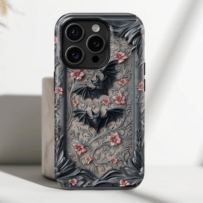 Gothic Victorian Style Bats Design iPhone Case