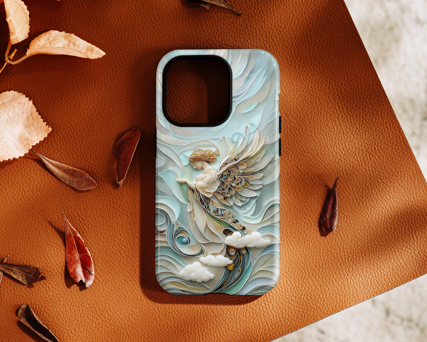 Holy Angel Quilling Art Design iPhone Case