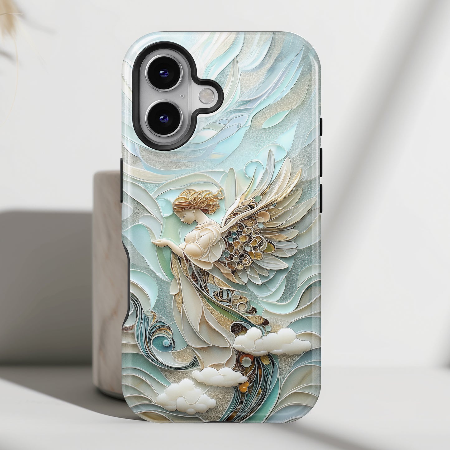 Holy Angel Quilling Art Design iPhone Case